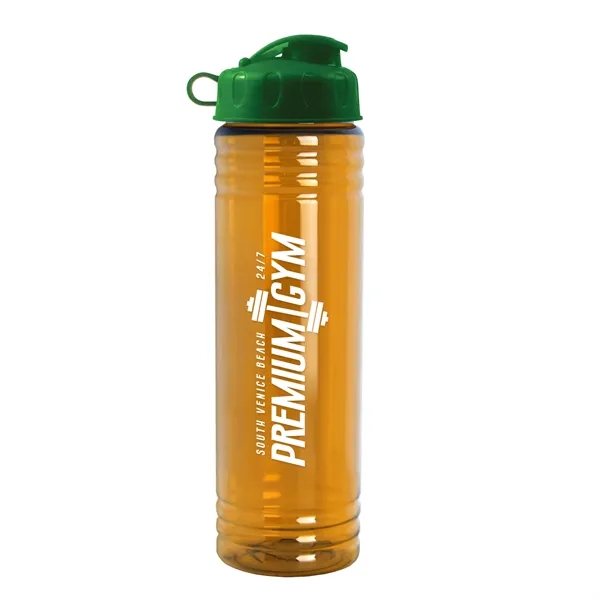 New Slim Cylinder Design 24 oz. Transparent Water Bottles with Flip... from ASI 40480 Koozie Group