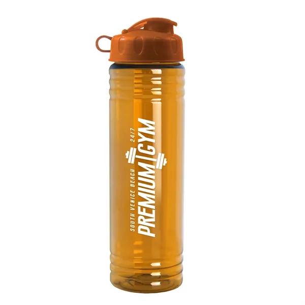 New Slim Cylinder Design 24 oz. Transparent Water Bottles with Flip... from ASI 40480 Koozie Group