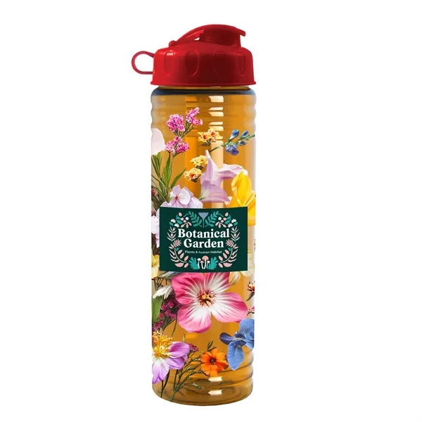New Slim Cylinder Design 24 oz. Transparent Water Bottles with Flip... from ASI 40480 Koozie Group