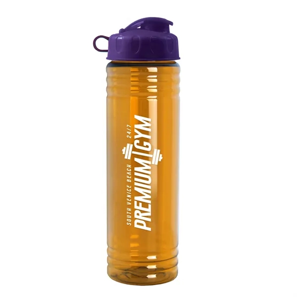 New Slim Cylinder Design 24 oz. Transparent Water Bottles with Flip... from ASI 40480 Koozie Group