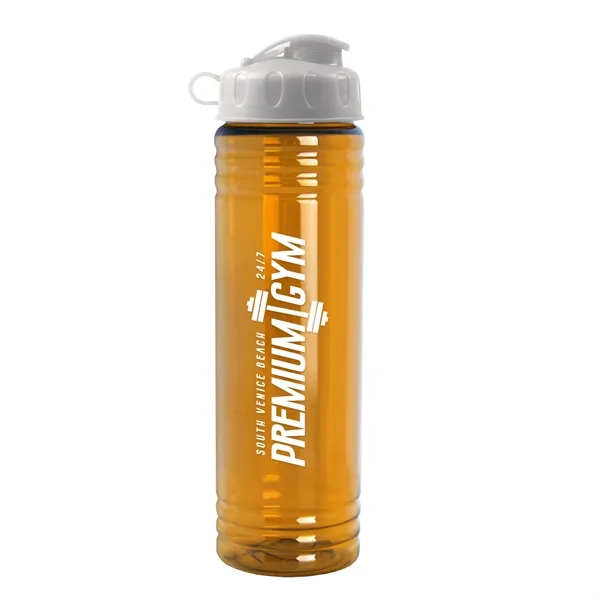 New Slim Cylinder Design 24 oz. Transparent Water Bottles with Flip... from ASI 40480 Koozie Group