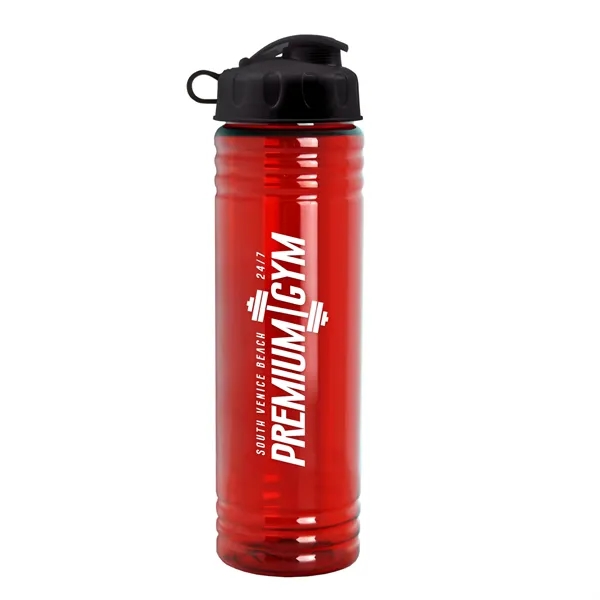New Slim Cylinder Design 24 oz. Transparent Water Bottles with Flip... from ASI 40480 Koozie Group