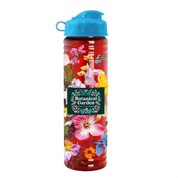 New Slim Cylinder Design 24 oz. Transparent Water Bottles with Flip... from ASI 40480 Koozie Group