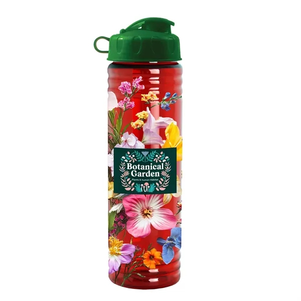 New Slim Cylinder Design 24 oz. Transparent Water Bottles with Flip... from ASI 40480 Koozie Group