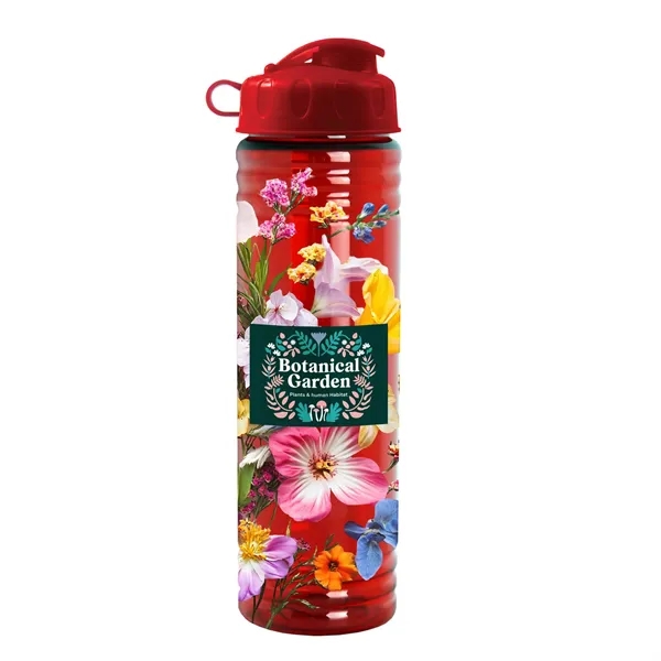 New Slim Cylinder Design 24 oz. Transparent Water Bottles with Flip... from ASI 40480 Koozie Group