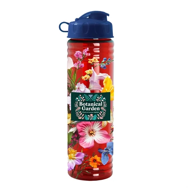 New Slim Cylinder Design 24 oz. Transparent Water Bottles with Flip... from ASI 40480 Koozie Group