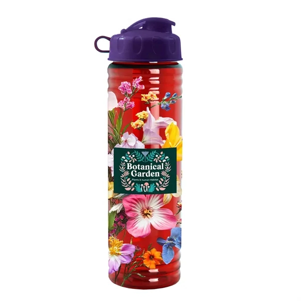 New Slim Cylinder Design 24 oz. Transparent Water Bottles with Flip... from ASI 40480 Koozie Group