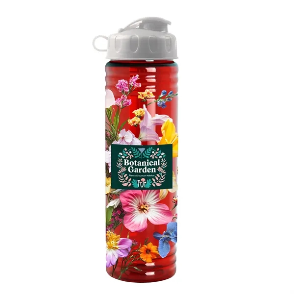 New Slim Cylinder Design 24 oz. Transparent Water Bottles with Flip... from ASI 40480 Koozie Group