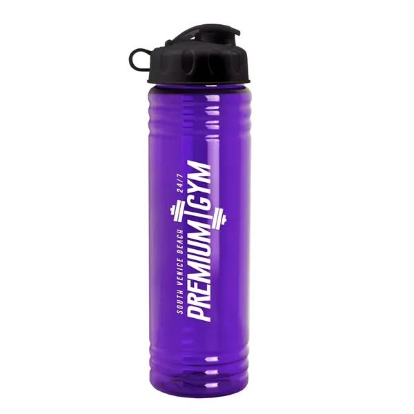New Slim Cylinder Design 24 oz. Transparent Water Bottles with Flip... from ASI 40480 Koozie Group