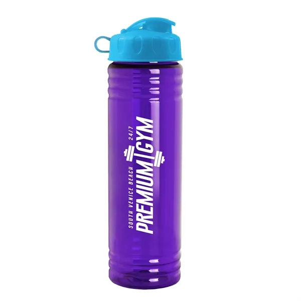 New Slim Cylinder Design 24 oz. Transparent Water Bottles with Flip... from ASI 40480 Koozie Group