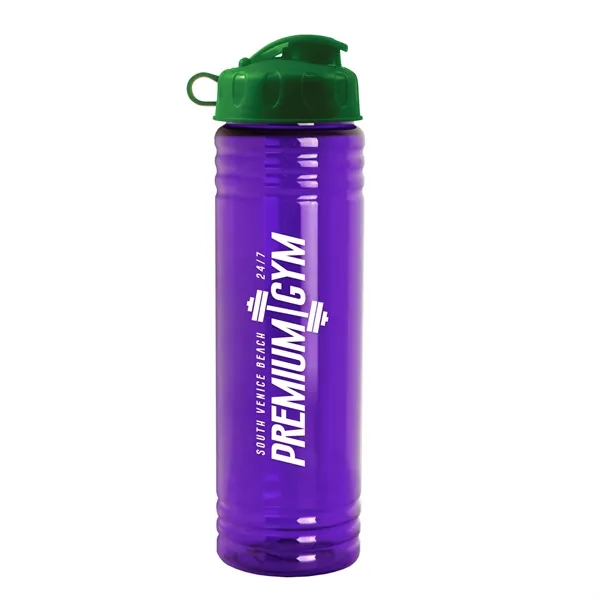 New Slim Cylinder Design 24 oz. Transparent Water Bottles with Flip... from ASI 40480 Koozie Group