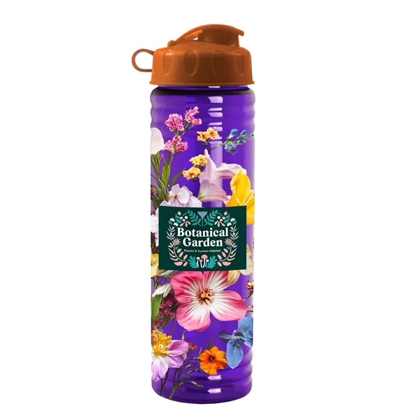 New Slim Cylinder Design 24 oz. Transparent Water Bottles with Flip... from ASI 40480 Koozie Group