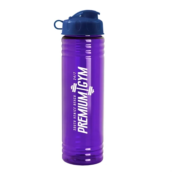 New Slim Cylinder Design 24 oz. Transparent Water Bottles with Flip... from ASI 40480 Koozie Group