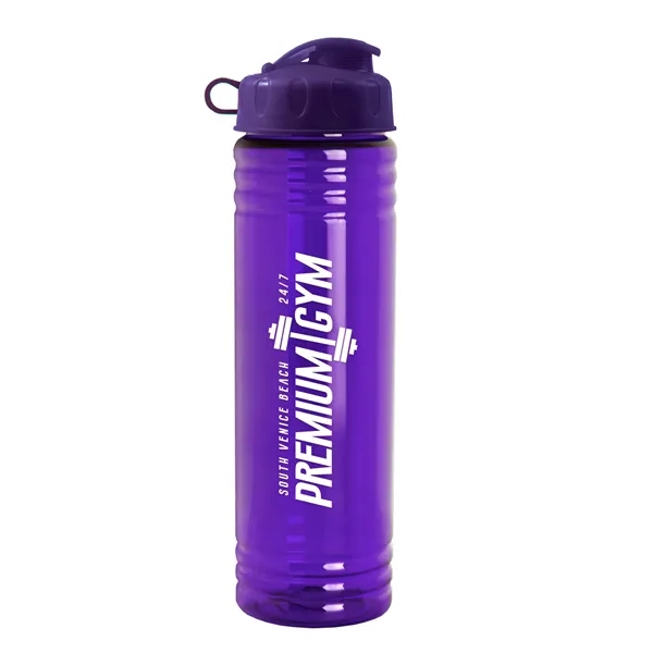 New Slim Cylinder Design 24 oz. Transparent Water Bottles with Flip... from ASI 40480 Koozie Group
