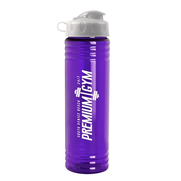 New Slim Cylinder Design 24 oz. Transparent Water Bottles with Flip... from ASI 40480 Koozie Group