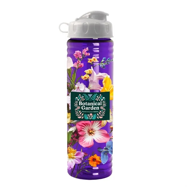 New Slim Cylinder Design 24 oz. Transparent Water Bottles with Flip... from ASI 40480 Koozie Group