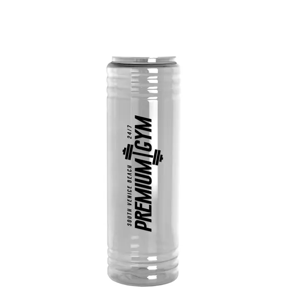 New Slim Cylinder Design 24 oz. Transparent Water Bottles with Flip... from ASI 40480 Koozie Group