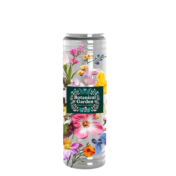 New Slim Cylinder Design 24 oz. Transparent Water Bottles with Flip... from ASI 40480 Koozie Group