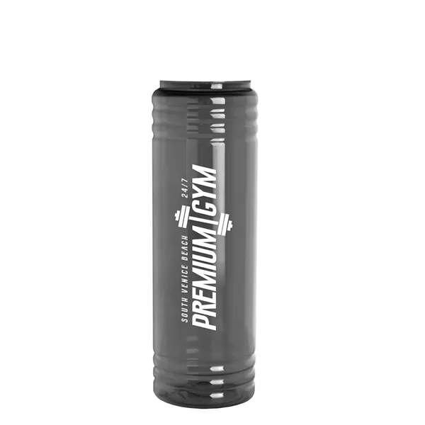 New Slim Cylinder Design 24 oz. Transparent Water Bottles with Flip... from ASI 40480 Koozie Group