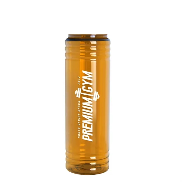 New Slim Cylinder Design 24 oz. Transparent Water Bottles with Flip... from ASI 40480 Koozie Group