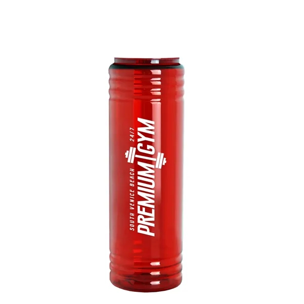 New Slim Cylinder Design 24 oz. Transparent Water Bottles with Flip... from ASI 40480 Koozie Group