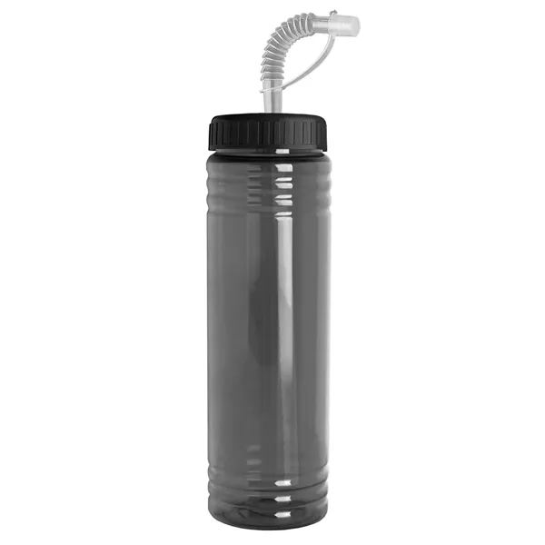New Slim Cylinder Design 24 oz. Transparent Sport bottles with Straw... from ASI 40480 Koozie Group