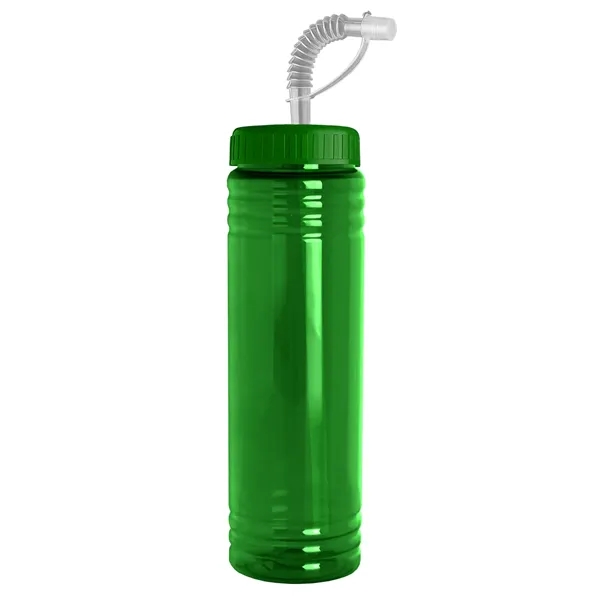 New Slim Cylinder Design 24 oz. Transparent Sport bottles with Straw... from ASI 40480 Koozie Group