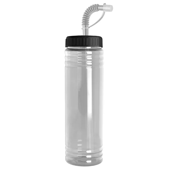 New Slim Cylinder Design 24 oz. Transparent Sport bottles with Straw... from ASI 40480 Koozie Group