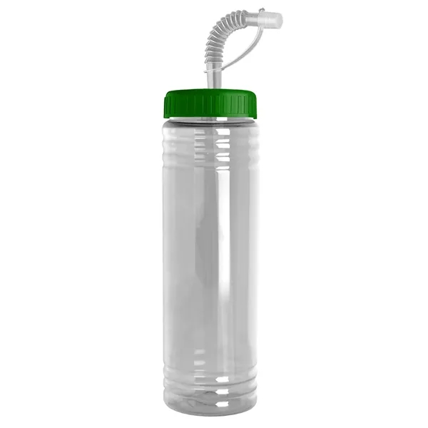 New Slim Cylinder Design 24 oz. Transparent Sport bottles with Straw... from ASI 40480 Koozie Group