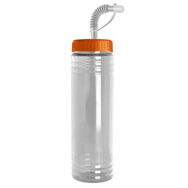 New Slim Cylinder Design 24 oz. Transparent Sport bottles with Straw... from ASI 40480 Koozie Group