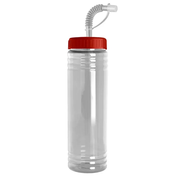 New Slim Cylinder Design 24 oz. Transparent Sport bottles with Straw... from ASI 40480 Koozie Group