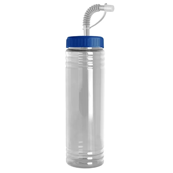 New Slim Cylinder Design 24 oz. Transparent Sport bottles with Straw... from ASI 40480 Koozie Group