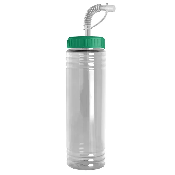 New Slim Cylinder Design 24 oz. Transparent Sport bottles with Straw... from ASI 40480 Koozie Group