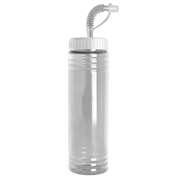 New Slim Cylinder Design 24 oz. Transparent Sport bottles with Straw... from ASI 40480 Koozie Group