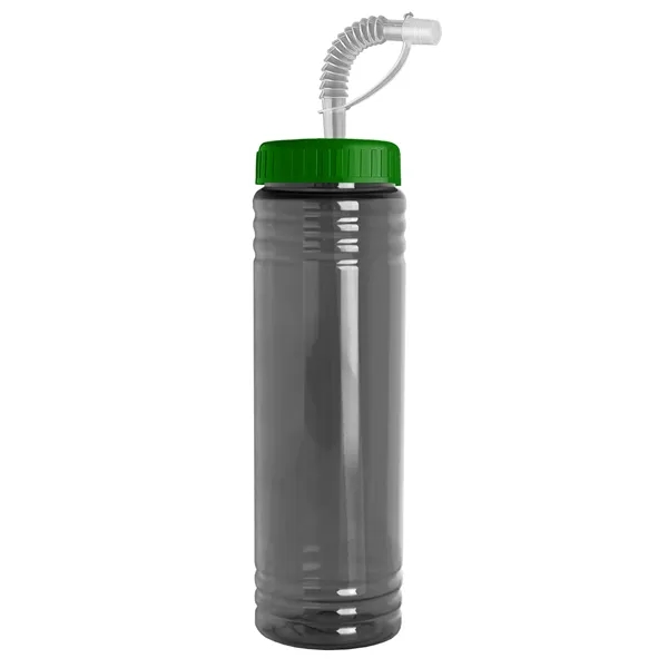 New Slim Cylinder Design 24 oz. Transparent Sport bottles with Straw... from ASI 40480 Koozie Group