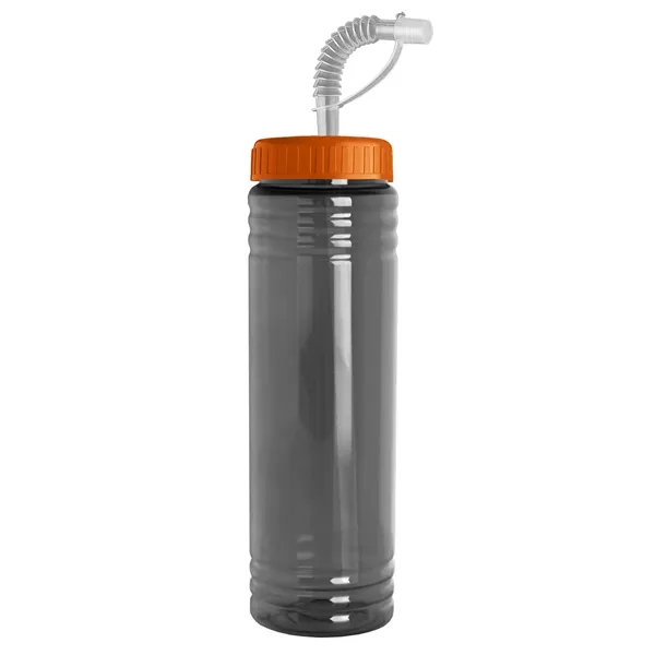 New Slim Cylinder Design 24 oz. Transparent Sport bottles with Straw... from ASI 40480 Koozie Group
