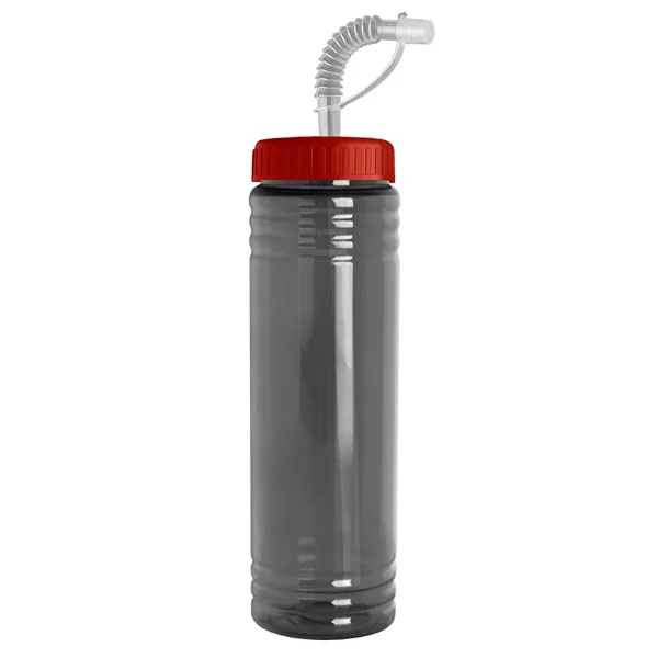 New Slim Cylinder Design 24 oz. Transparent Sport bottles with Straw... from ASI 40480 Koozie Group