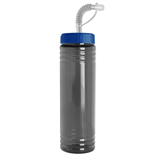 New Slim Cylinder Design 24 oz. Transparent Sport bottles with Straw... from ASI 40480 Koozie Group