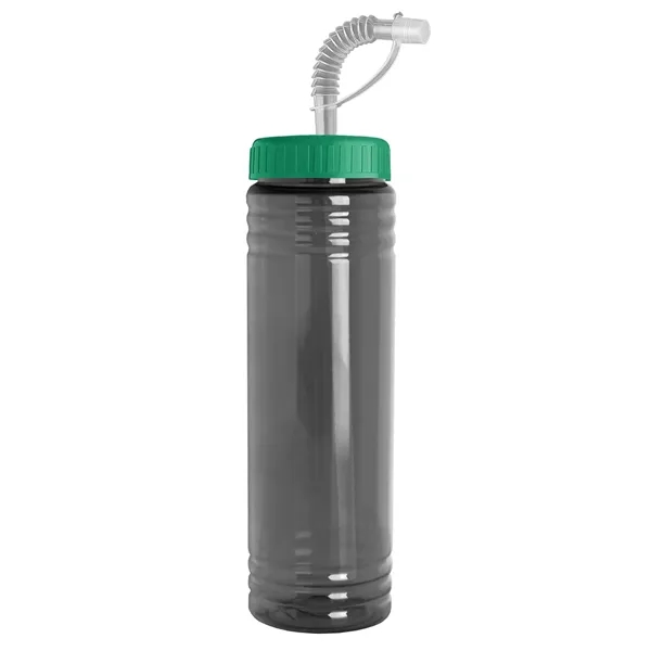 New Slim Cylinder Design 24 oz. Transparent Sport bottles with Straw... from ASI 40480 Koozie Group