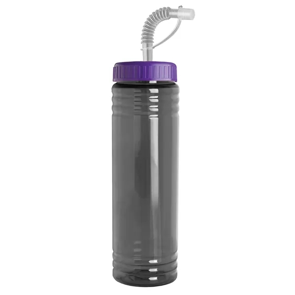 New Slim Cylinder Design 24 oz. Transparent Sport bottles with Straw... from ASI 40480 Koozie Group