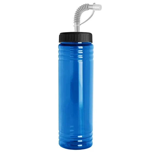 New Slim Cylinder Design 24 oz. Transparent Sport bottles with Straw... from ASI 40480 Koozie Group