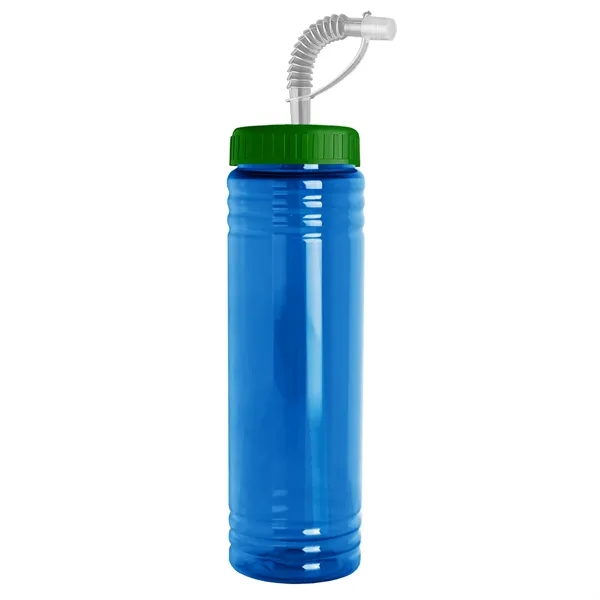 New Slim Cylinder Design 24 oz. Transparent Sport bottles with Straw... from ASI 40480 Koozie Group