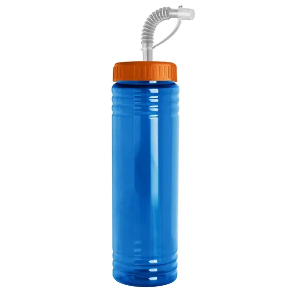 New Slim Cylinder Design 24 oz. Transparent Sport bottles with Straw... from ASI 40480 Koozie Group