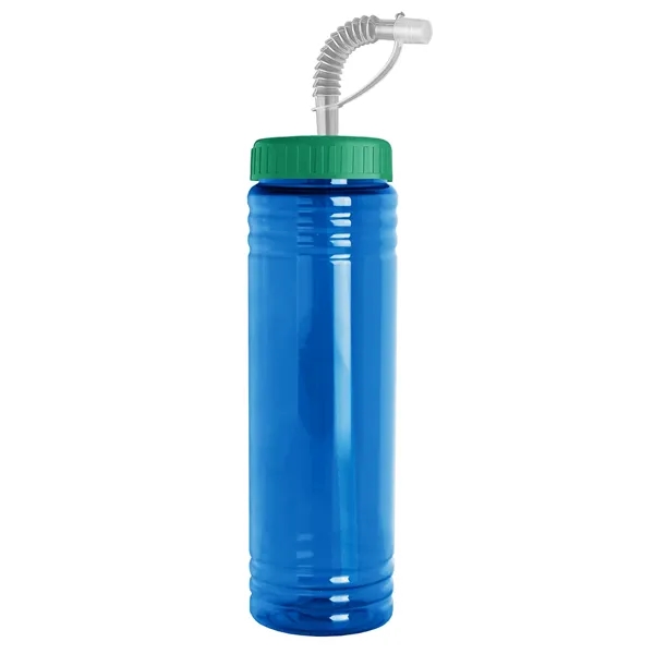 New Slim Cylinder Design 24 oz. Transparent Sport bottles with Straw... from ASI 40480 Koozie Group