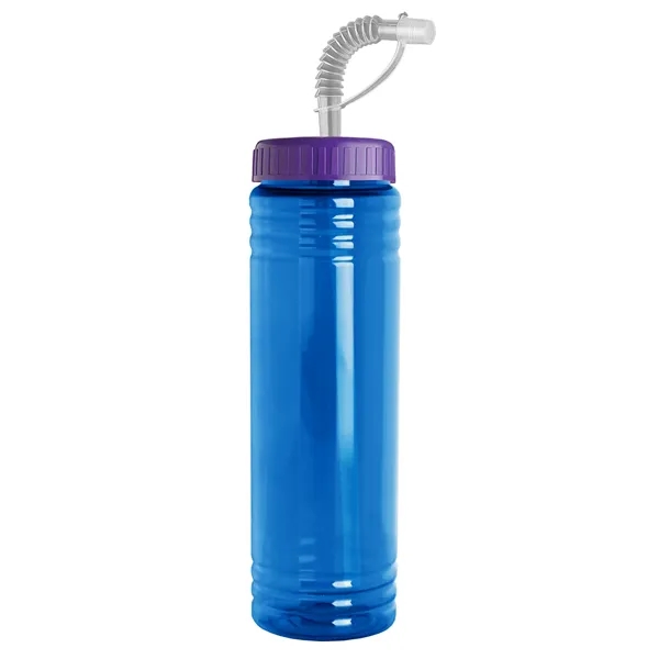 New Slim Cylinder Design 24 oz. Transparent Sport bottles with Straw... from ASI 40480 Koozie Group