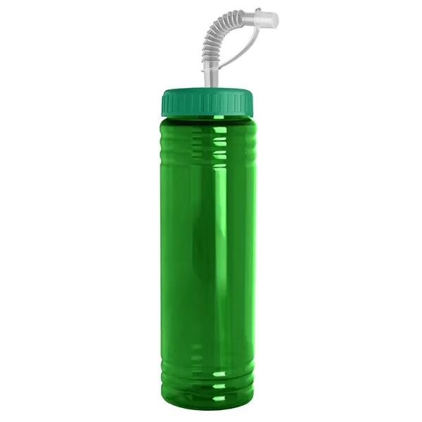New Slim Cylinder Design 24 oz. Transparent Sport bottles with Straw... from ASI 40480 Koozie Group