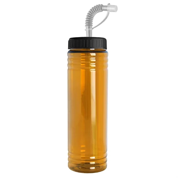 New Slim Cylinder Design 24 oz. Transparent Sport bottles with Straw... from ASI 40480 Koozie Group