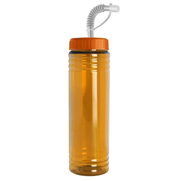 New Slim Cylinder Design 24 oz. Transparent Sport bottles with Straw... from ASI 40480 Koozie Group
