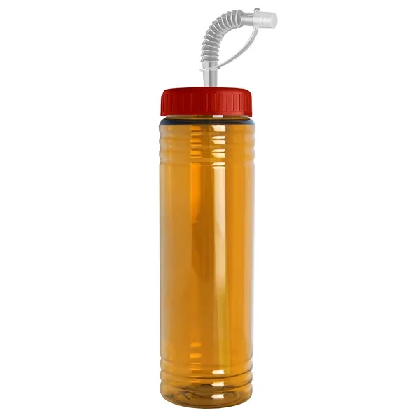 New Slim Cylinder Design 24 oz. Transparent Sport bottles with Straw... from ASI 40480 Koozie Group