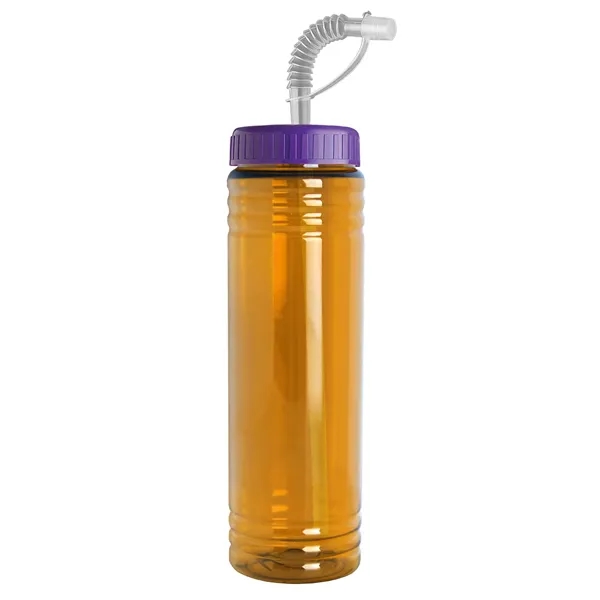 New Slim Cylinder Design 24 oz. Transparent Sport bottles with Straw... from ASI 40480 Koozie Group